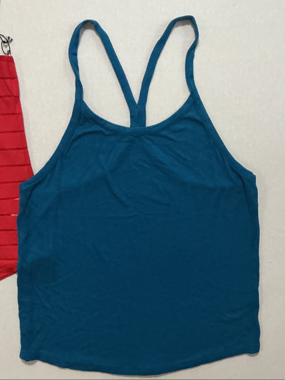 C9 by Champion Red Striped Racerback Tank & Teal Solid Racerback Tank Duo - Picture 3 of 11